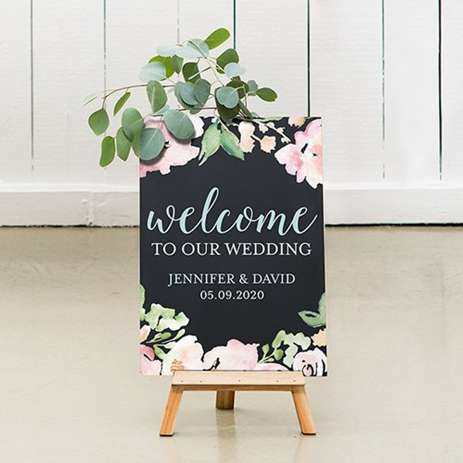 Tabletop Display Easel for Wedding Signs - Wooden